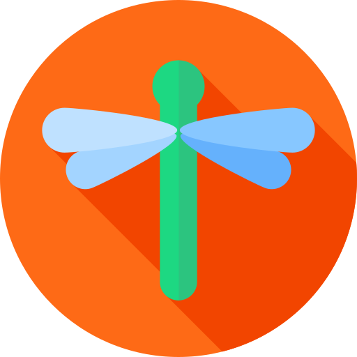Dragon fly Flat Circular Flat icon
