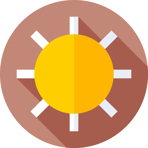 słońce Flat Circular Flat ikona