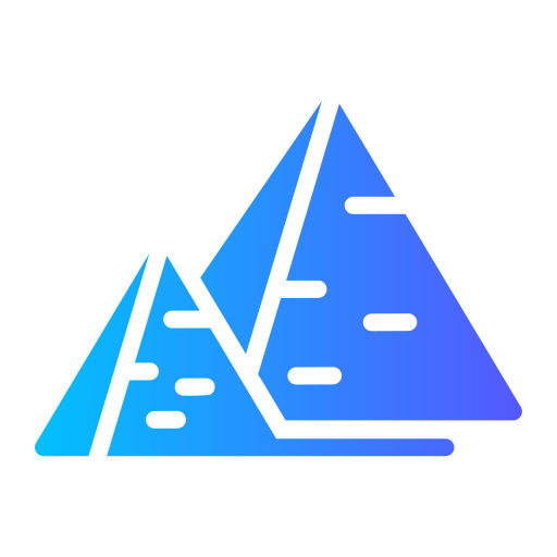 Pyramids Generic Flat Gradient icon
