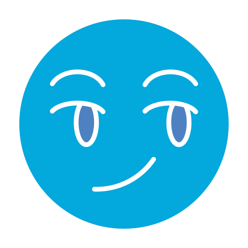 Smirking Generic Blue icon