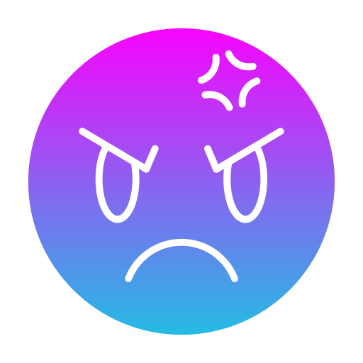 Angry Generic Flat Gradient icon