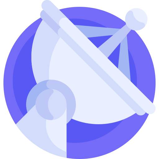 Спутниковая тарелка Detailed Flat Circular Flat иконка