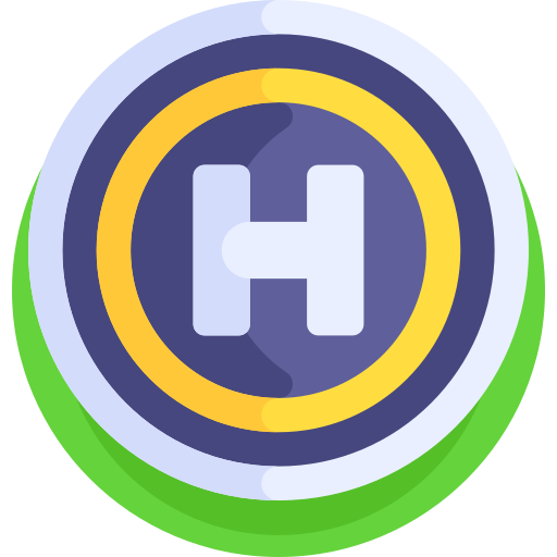heliport Detailed Flat Circular Flat icoon