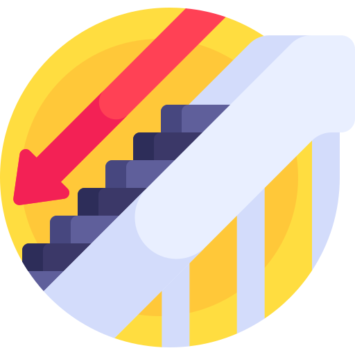 Escalator Detailed Flat Circular Flat icon