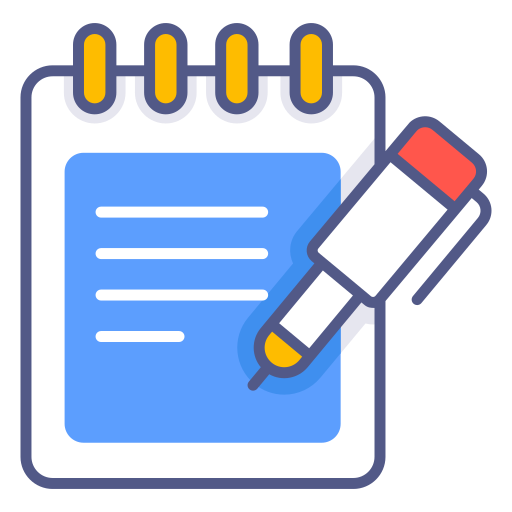 kladblok pen Generic Outline Color icoon