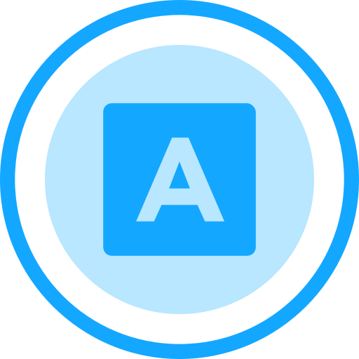 Letter A Generic Blue icon