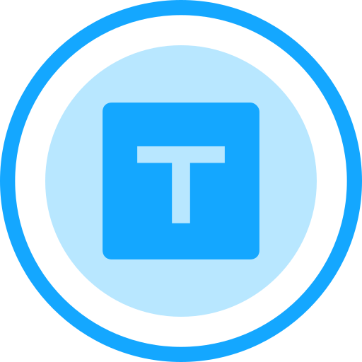 Letter T  Generic Blue icon