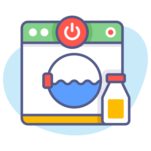 het wassen van kleding Generic Rounded Shapes icoon