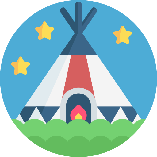 teepee Detailed Flat Circular Flat icona