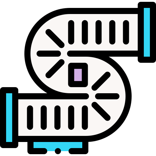 コンベア Detailed Rounded Lineal color icon
