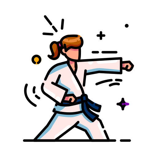 karate Generic Outline Color icon