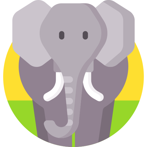 Elephant Detailed Flat Circular Flat icon