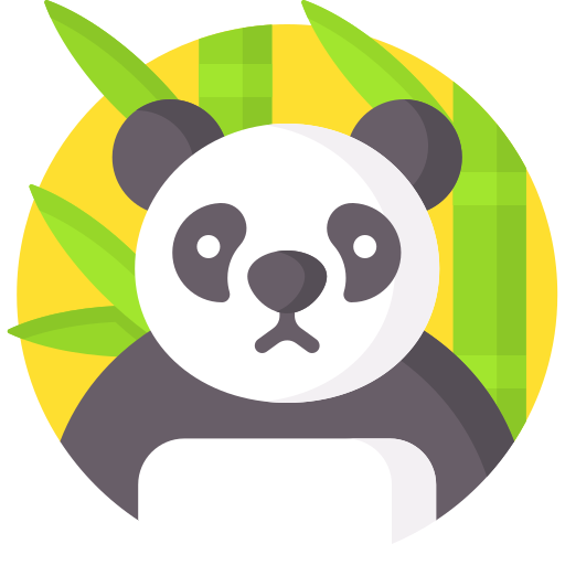 panda Detailed Flat Circular Flat ikona