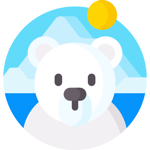 Polar Bear Detailed Flat Circular Flat icon