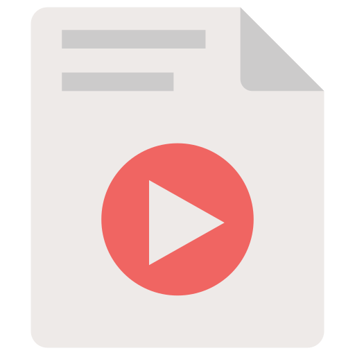 archivo de vídeo Generic Flat icono