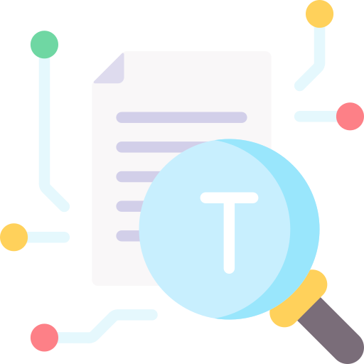 Text mining Special Flat icon