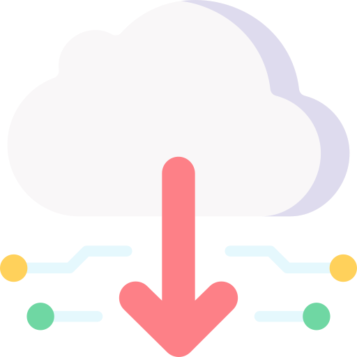 Cloud Download Special Flat icon