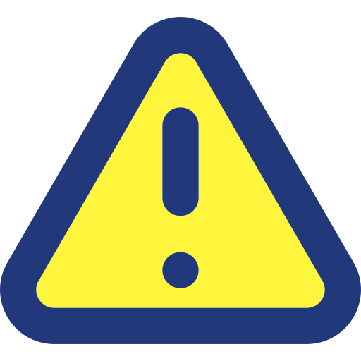 Caution sign Generic Outline Color icon
