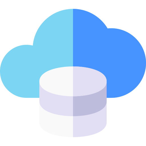 dati cloud Basic Rounded Flat icona