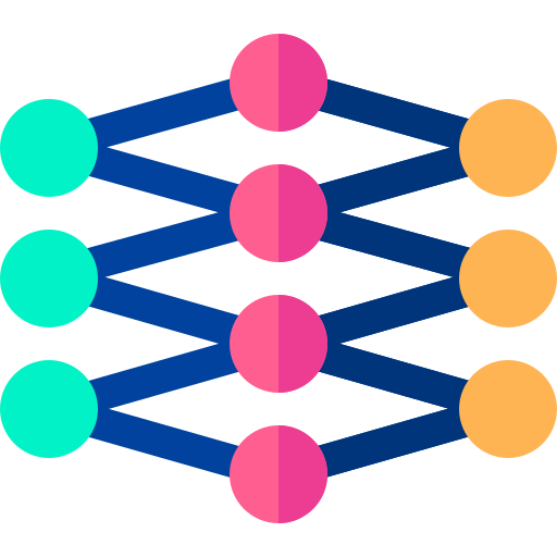ニューラルネットワーク Basic Rounded Flat icon