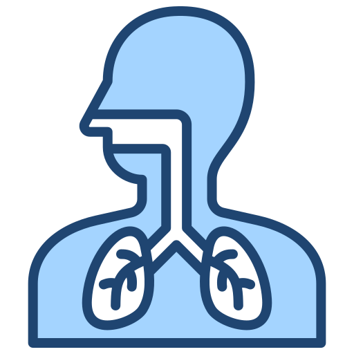 système respiratoire Generic Blue Icône