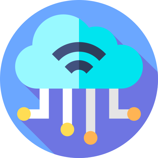 Cloud Computing Flat Circular Flat icon