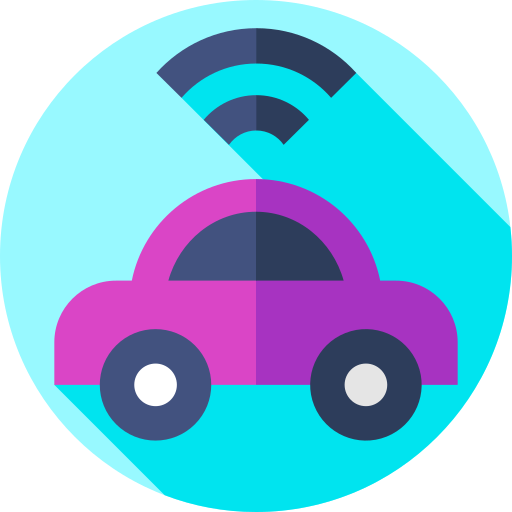Self driving Flat Circular Flat icon