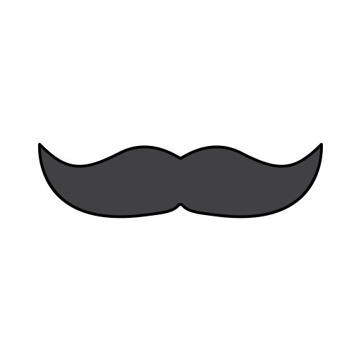 moustache Generic Outline Color Icône