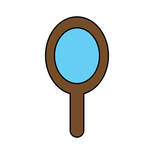 Hand Mirror Generic Outline Color icon