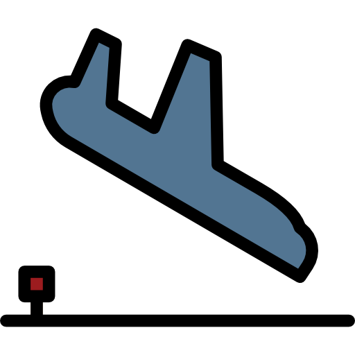 vliegtuig PongsakornRed Lineal Color icoon