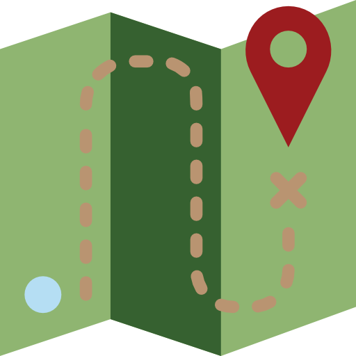 mapa PongsakornRed Flat ikona