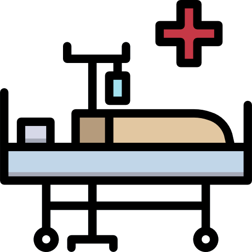 Больничная койка PongsakornRed Lineal Color иконка