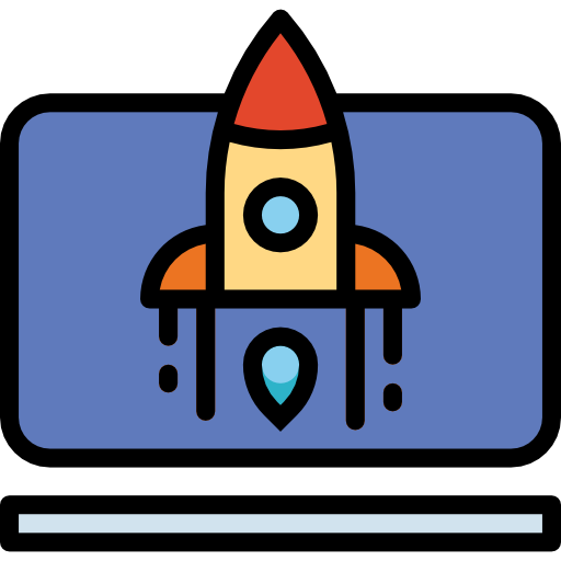 Rocket PongsakornRed Lineal Color icon