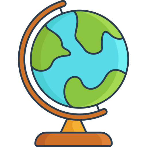 Globe Generic Outline Color icon