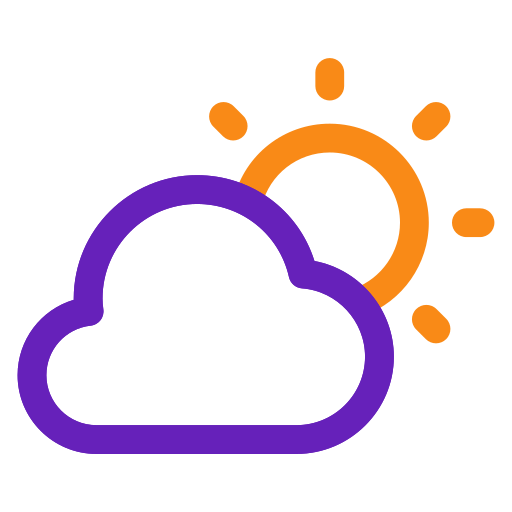 chmury i słońce Generic Outline Color ikona