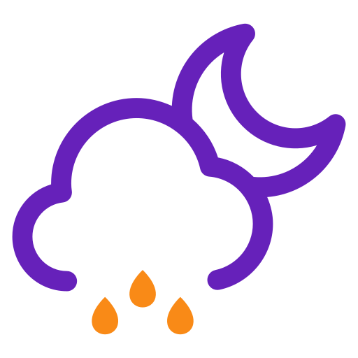 雨の夜 Generic Outline Color icon