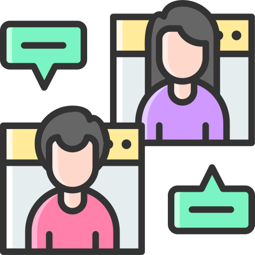 chat en línea SBTS2018 Lineal Color icono