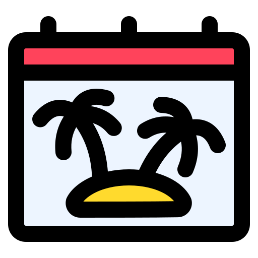 vacaciones Generic Outline Color icono