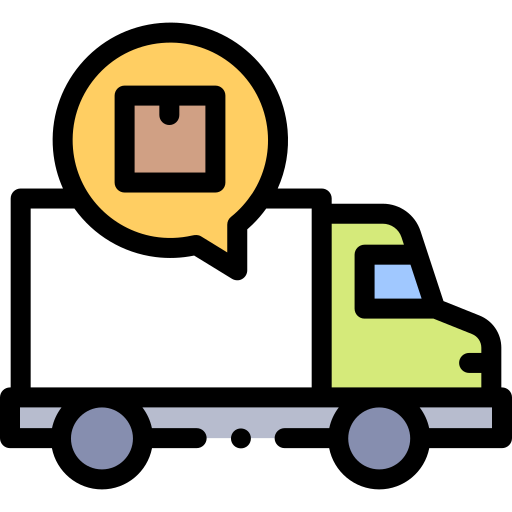 Delivery truck Detailed Rounded Lineal color icon