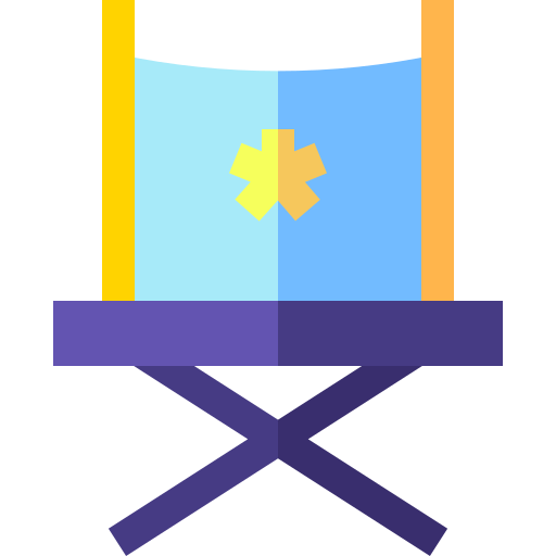 silla de director Basic Straight Flat icono