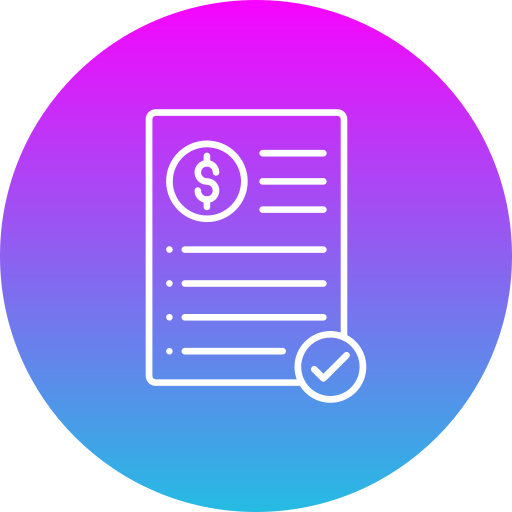 Invoice Generic Flat Gradient icon