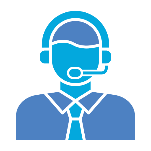 Customer service agent Generic Blue icon