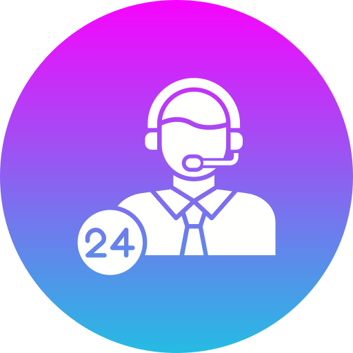 24 Hours Support Generic Flat Gradient icon