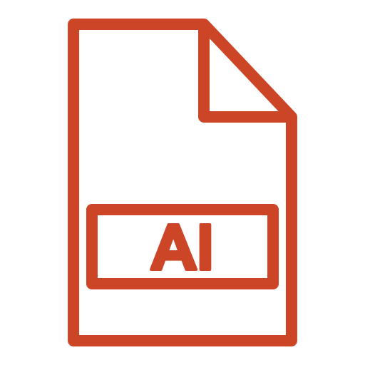 AI File Generic Simple Colors icon