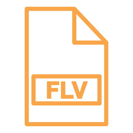 Flv file Generic Simple Colors icon