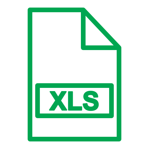 xls 파일 Generic Simple Colors icon