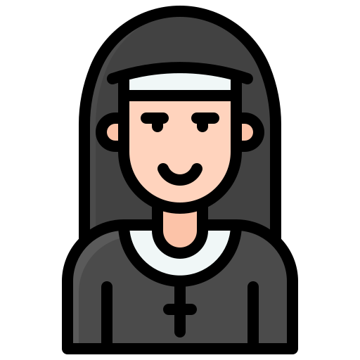 Nun Generic Outline Color icon