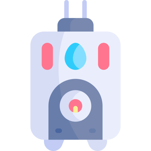 calentador de agua Kawaii Flat icono