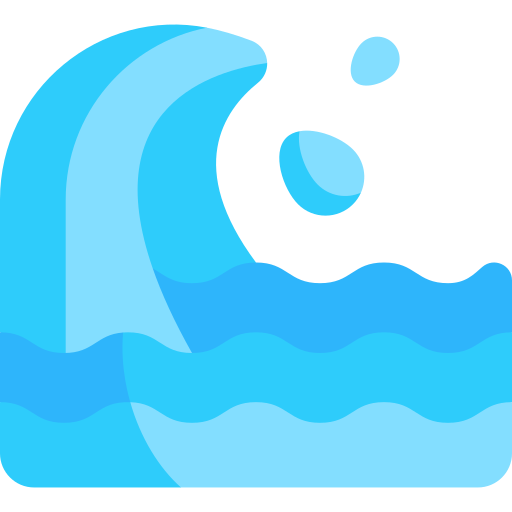 Wave Kawaii Flat icon