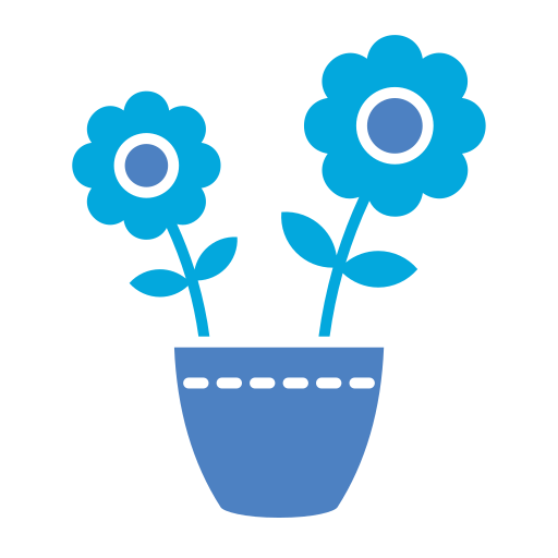 vaso de flores Generic Blue Ícone